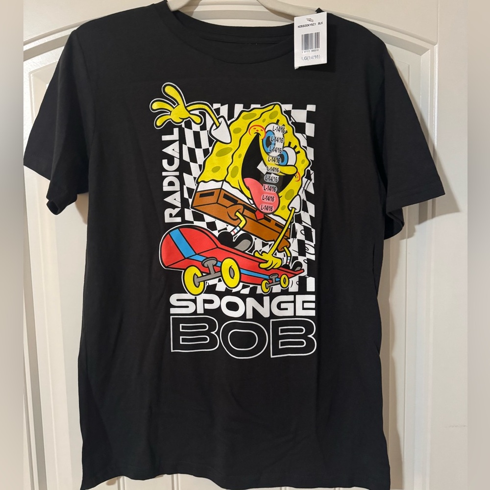 Kids SpongeBob SquarePants Black and Yellow Tee